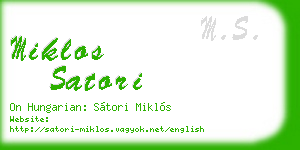 miklos satori business card