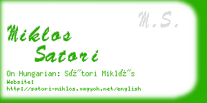 miklos satori business card